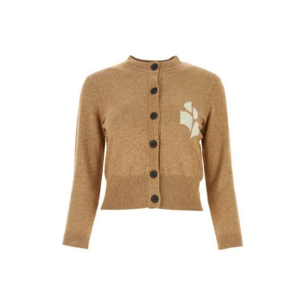 ISABEL MARANT 뉴턴 로고 가디건 - 카멜 CA0040FAA1X05E50CM 271431